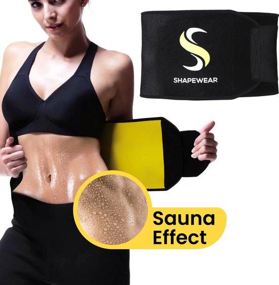 Unisex Shapewear zweetband om taille met zichtbaar sauna-effect tijdens workout